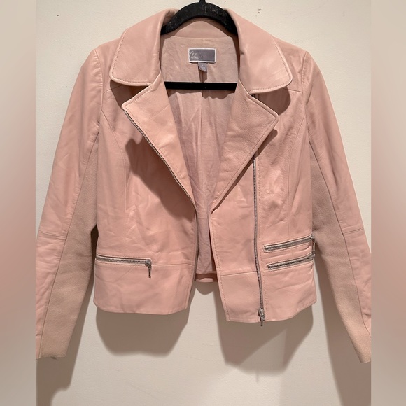 Chelsea28 Jackets & Blazers - Chelsea28 Pink Leather Bomber Jacket